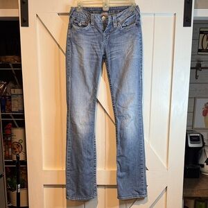 Y2K True Religion Women’s Boot Cut Jeans - Light Blue Denim